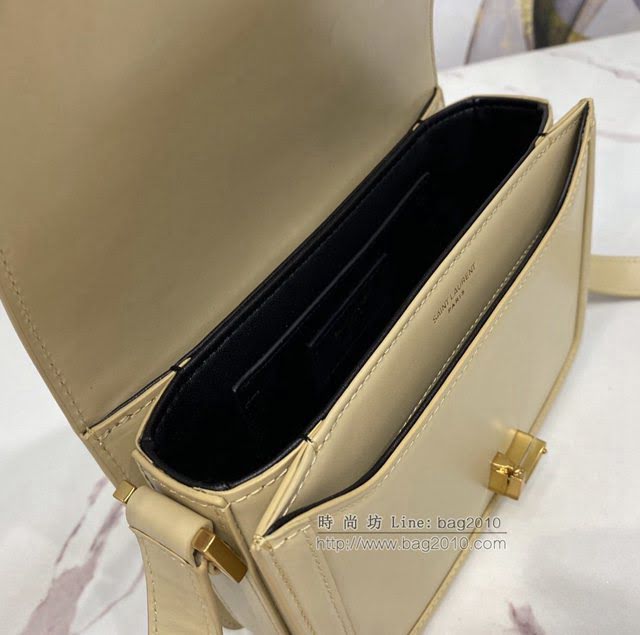 YSL爆款女士包包 聖羅蘭經典款MONOGRAM金屬旋扣小號郵差包 YSL肩背斜挎包 634306  jjh1086